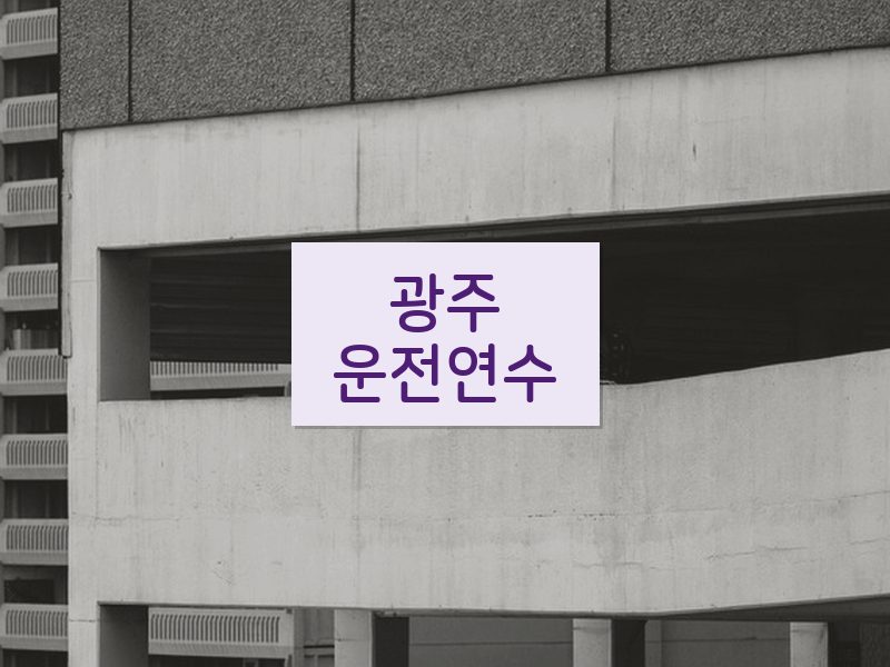 광주운전연수 후기