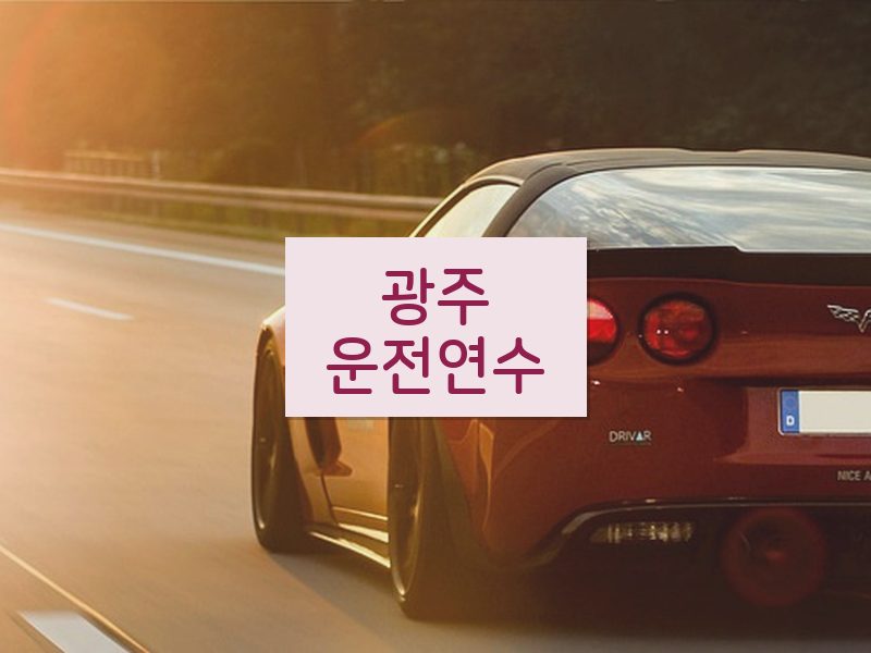광주운전연수 후기