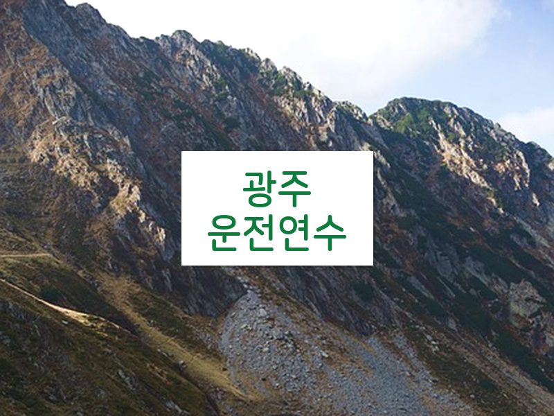 광주운전연수 후기