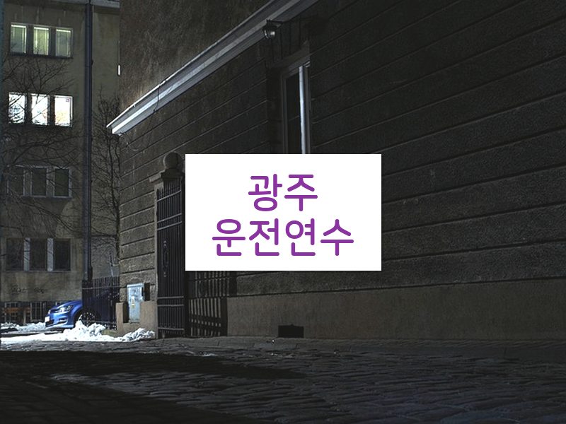 광주운전연수 후기