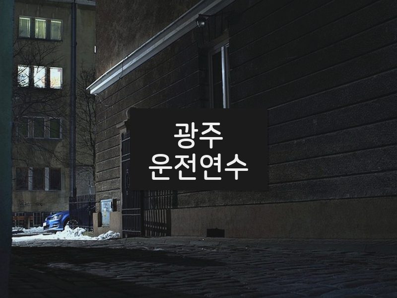 광주운전연수 후기