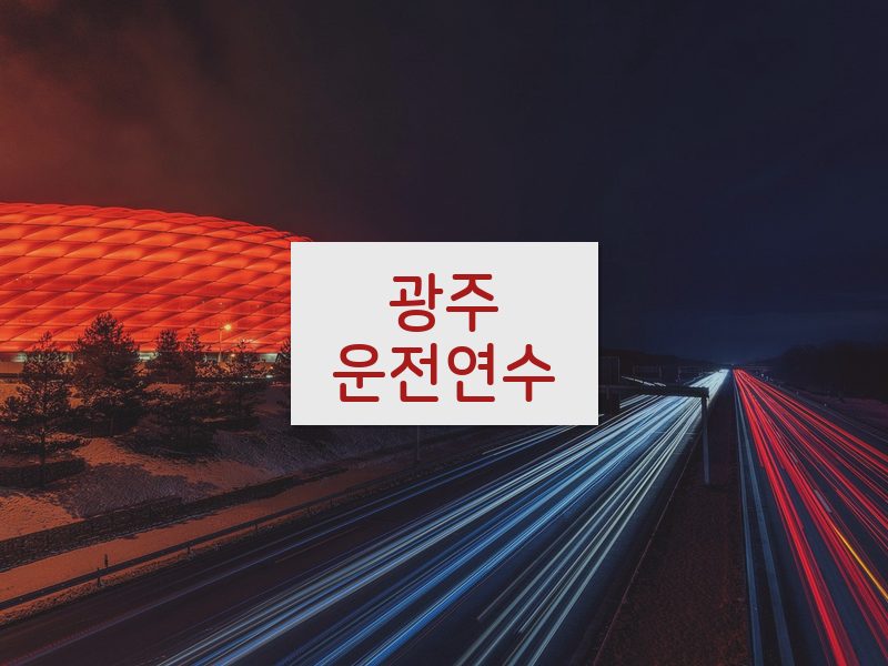 광주운전연수 후기