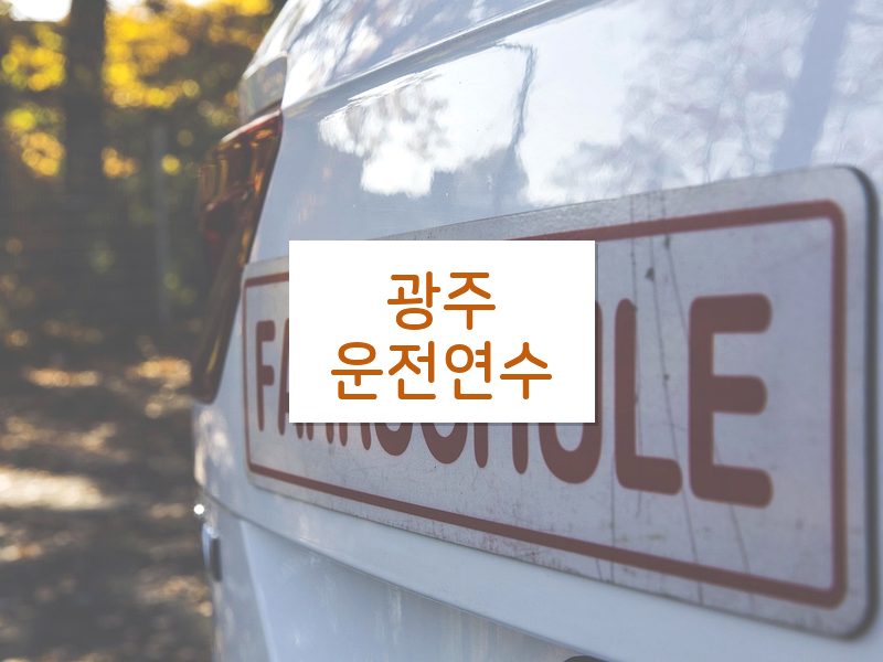 광주운전연수 후기