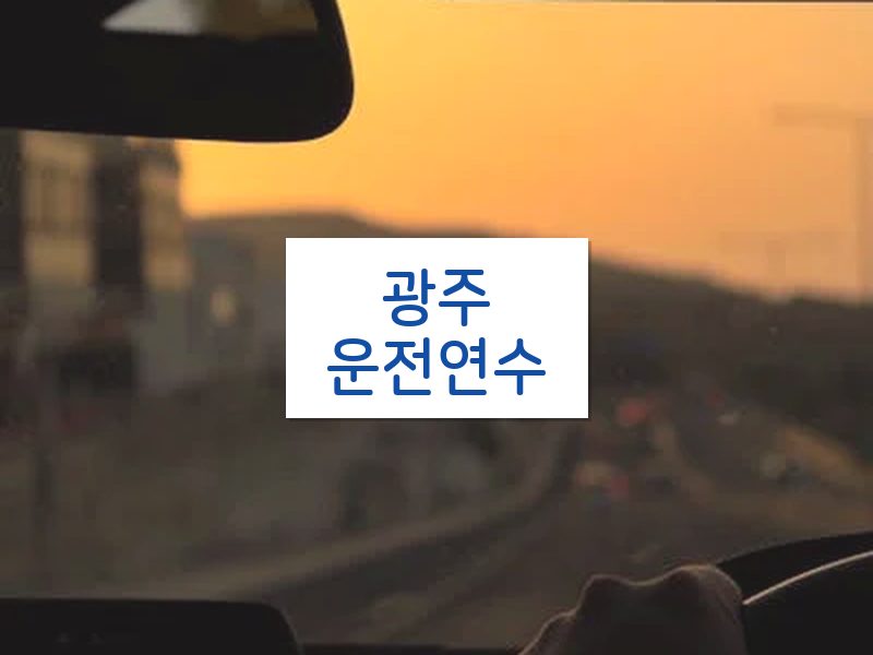 광주운전연수 후기