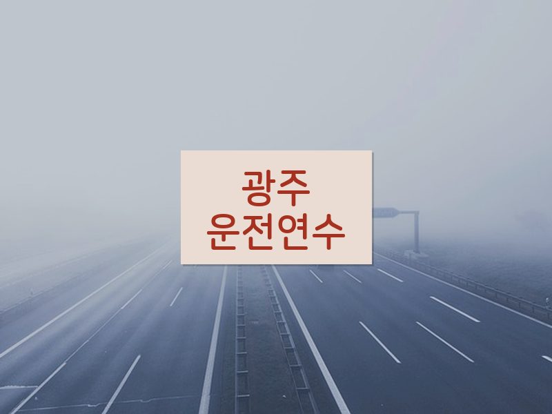 광주운전연수 후기