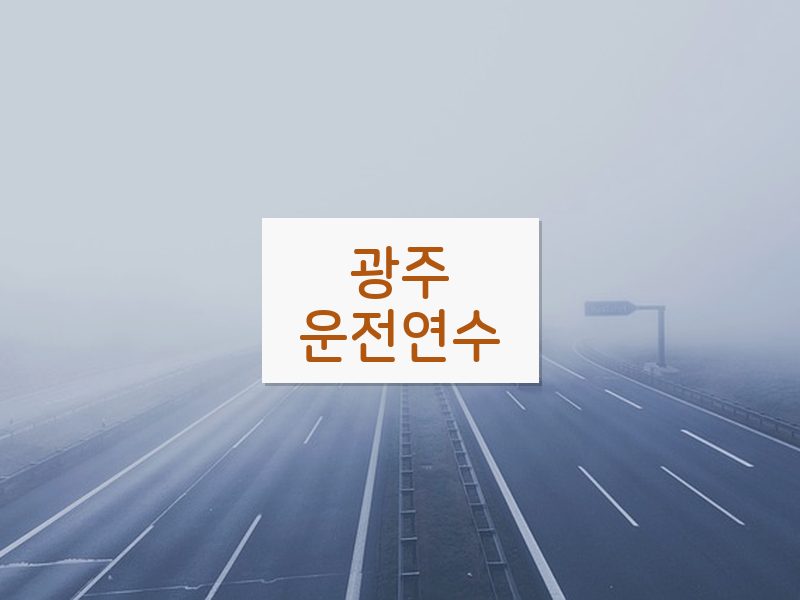 광주운전연수 후기