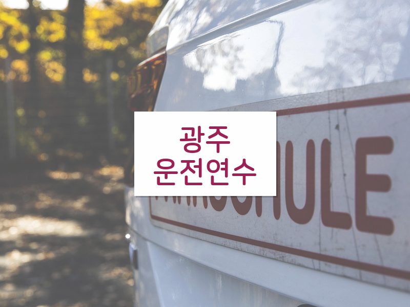 광주운전연수 후기