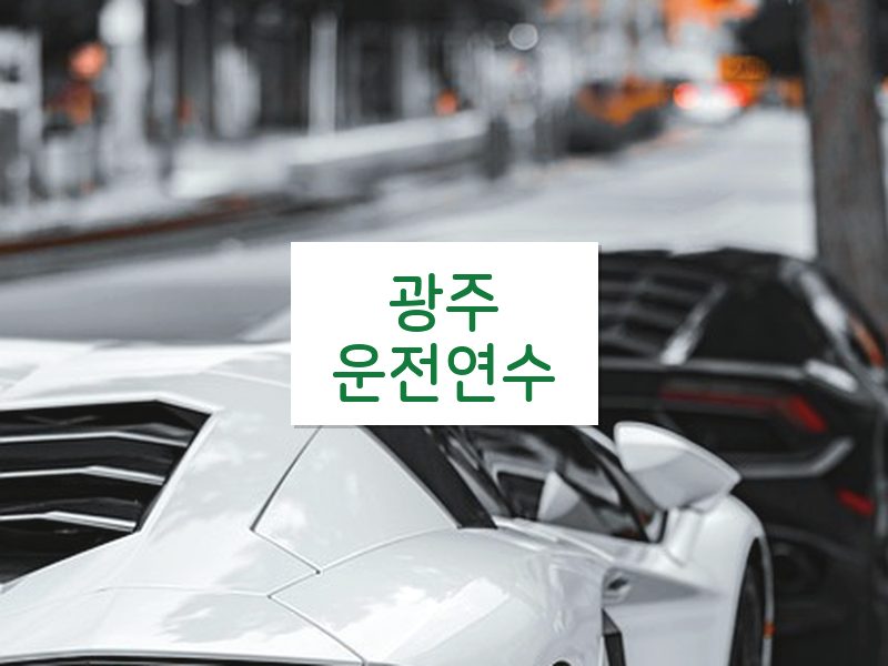 광주운전연수 후기