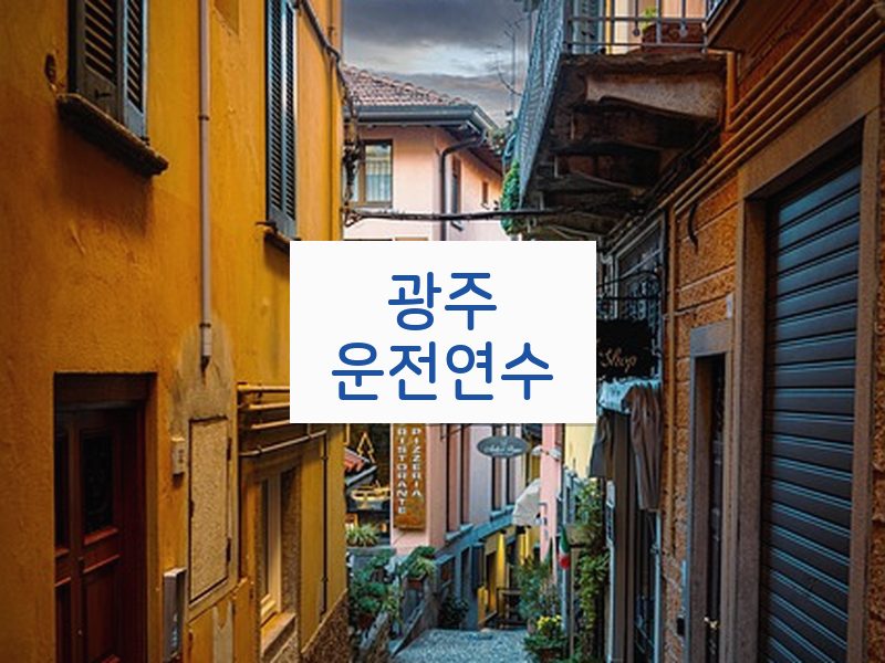 광주운전연수 후기