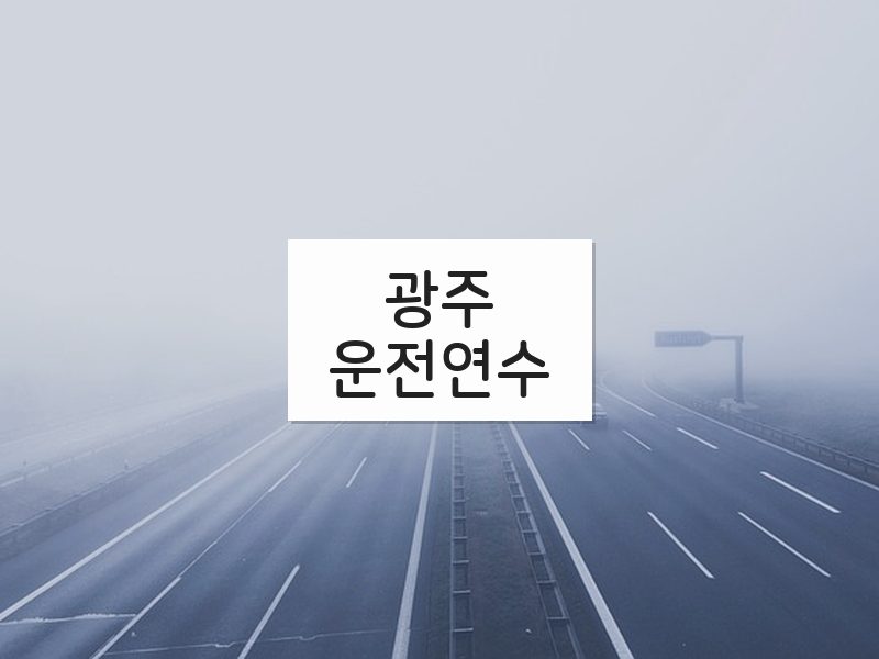 광주운전연수 후기