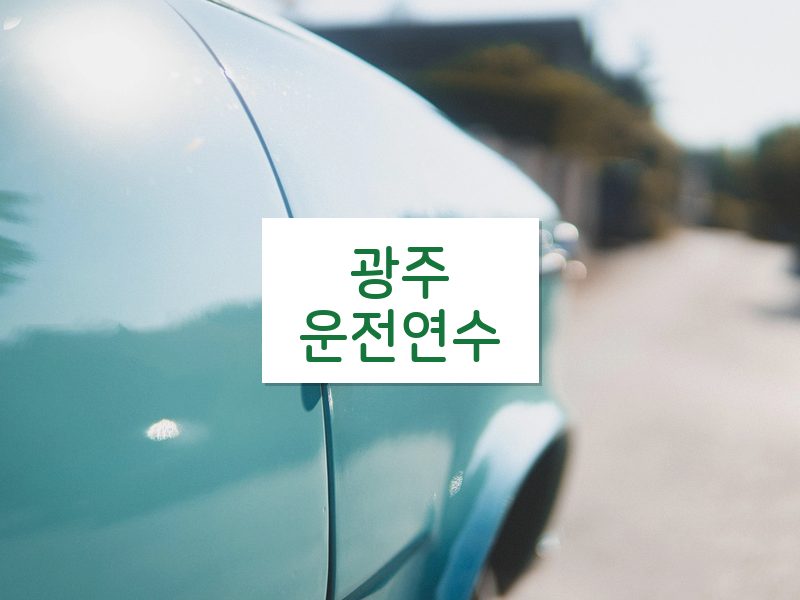 광주운전연수 후기