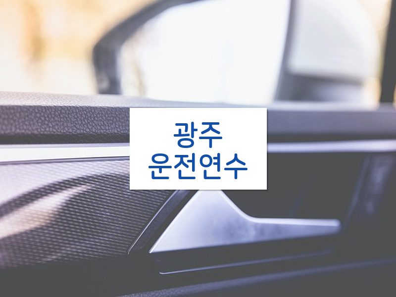 광주운전연수 후기