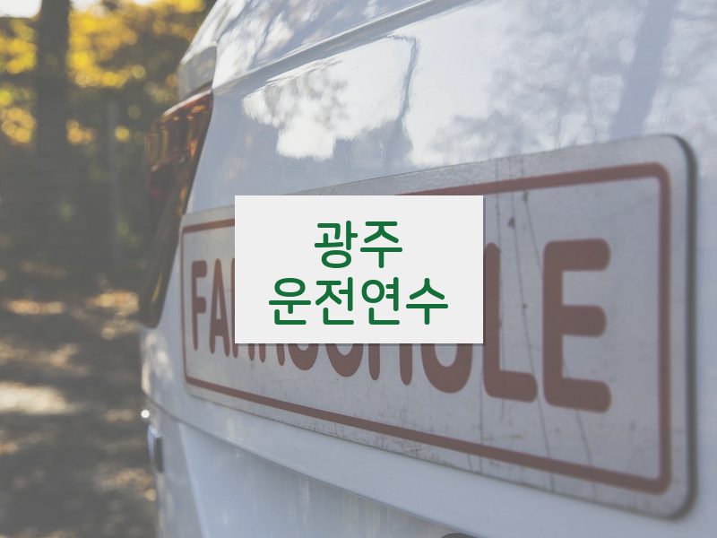 광주운전연수 후기