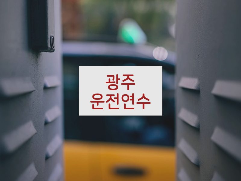 광주운전연수 후기