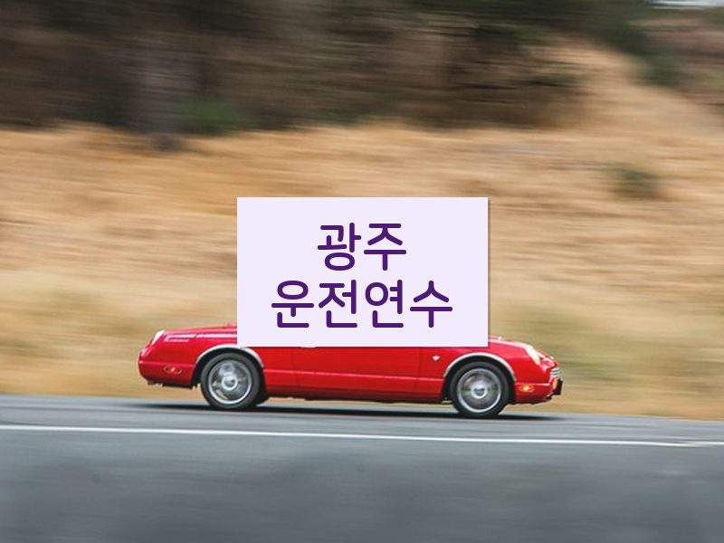 광주운전연수 후기