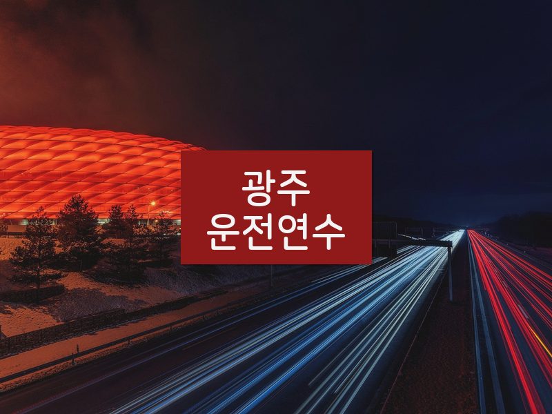 광주운전연수 후기
