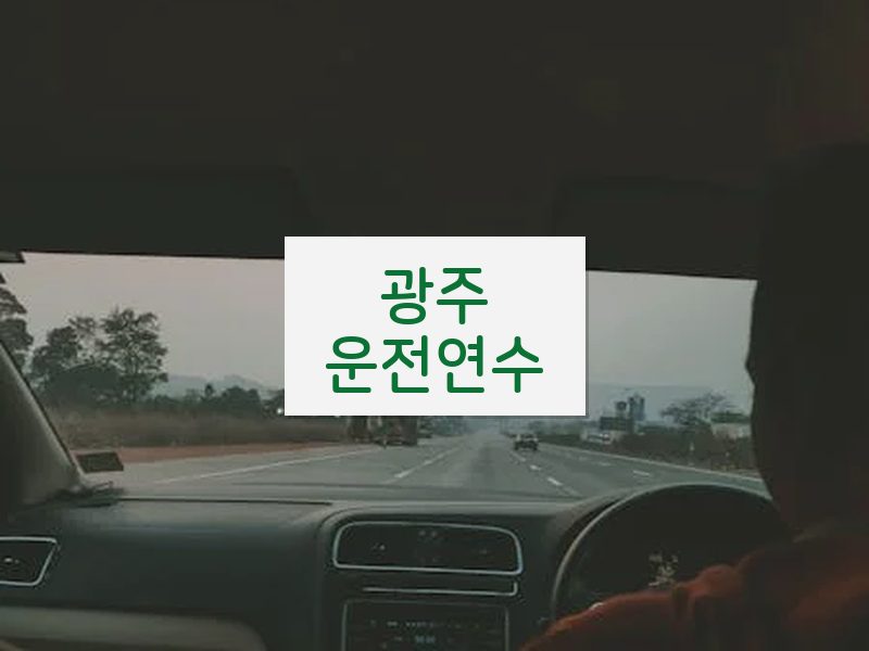 광주운전연수 후기