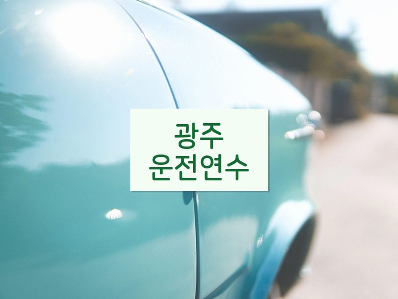광주운전연수 후기