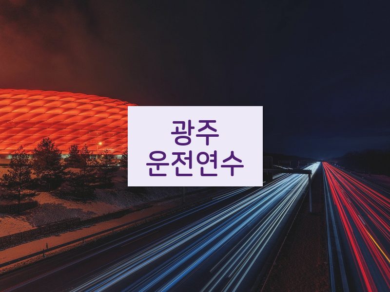 광주운전연수 후기