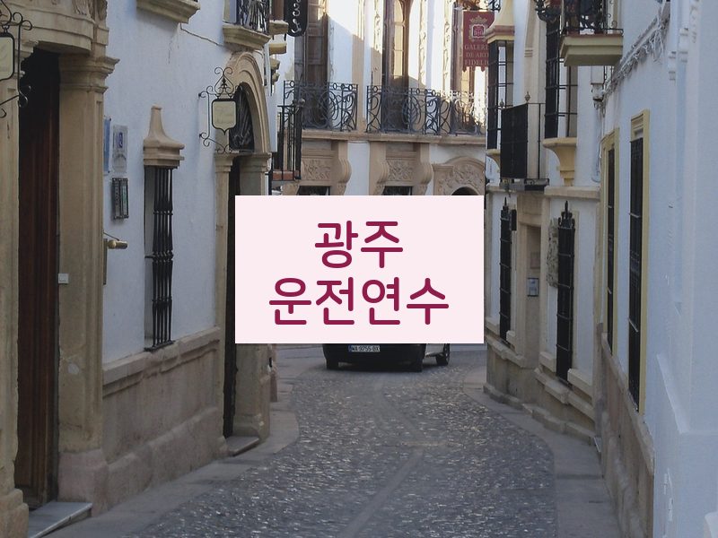 광주운전연수 후기