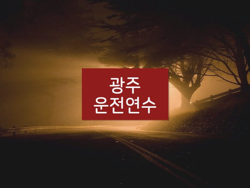 광주운전연수 후기