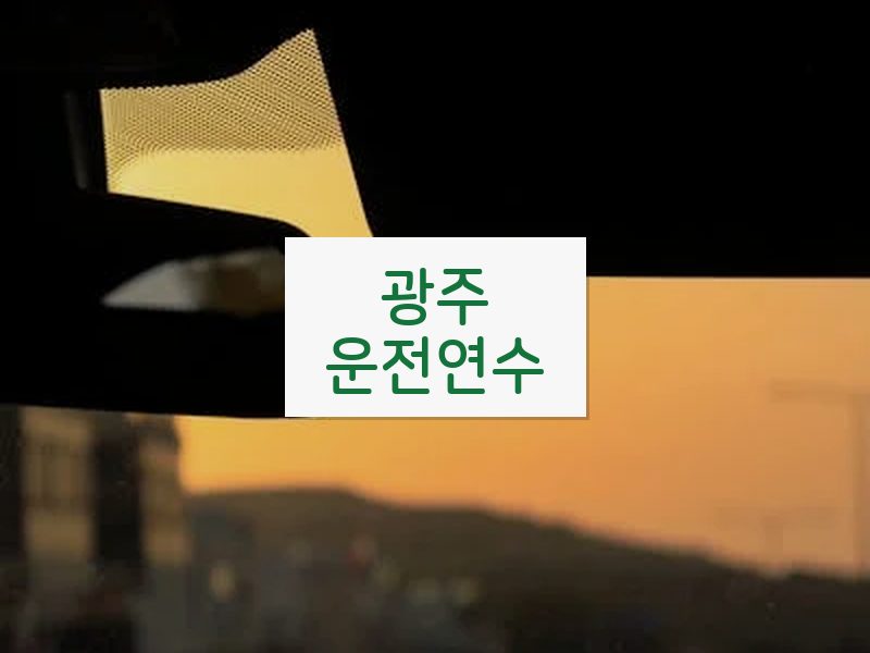 광주운전연수 후기