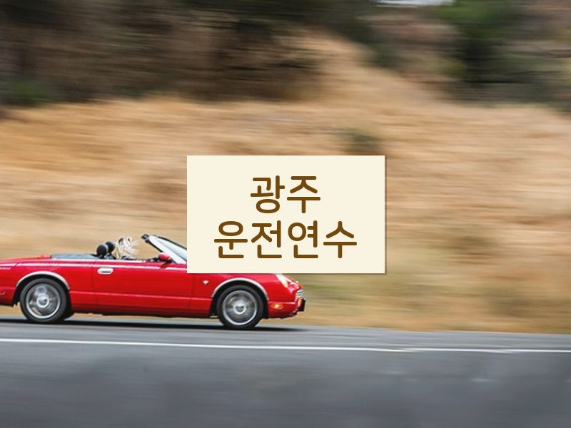 광주운전연수 후기