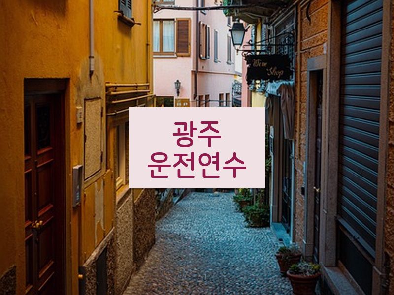 광주운전연수 후기