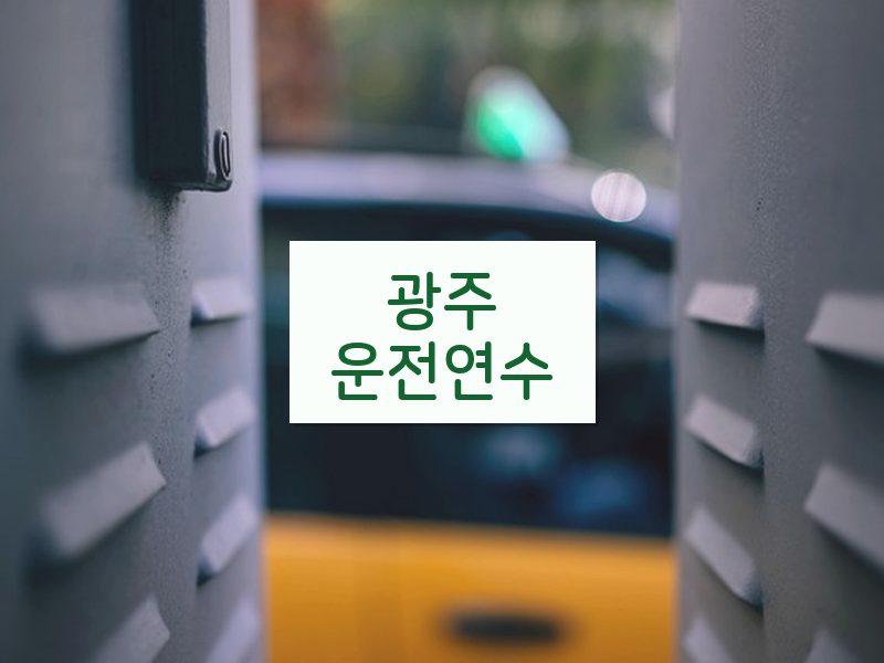 광주운전연수 후기