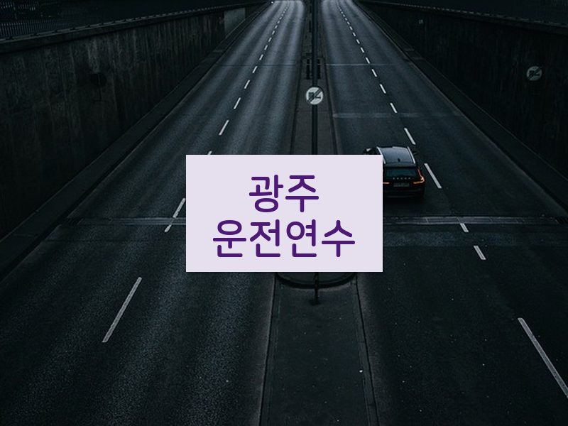 광주운전연수 후기