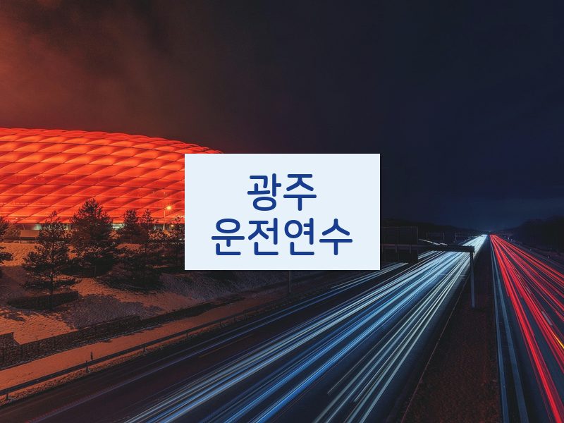 광주운전연수 후기