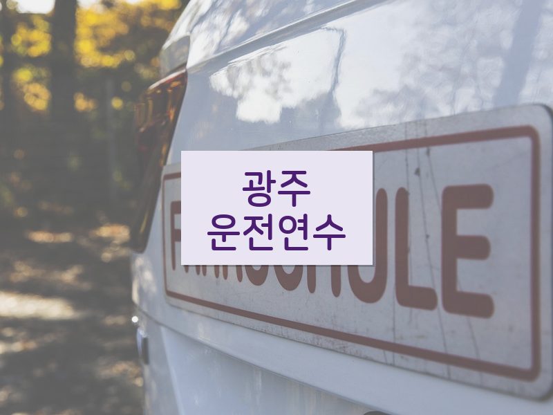 광주운전연수 후기