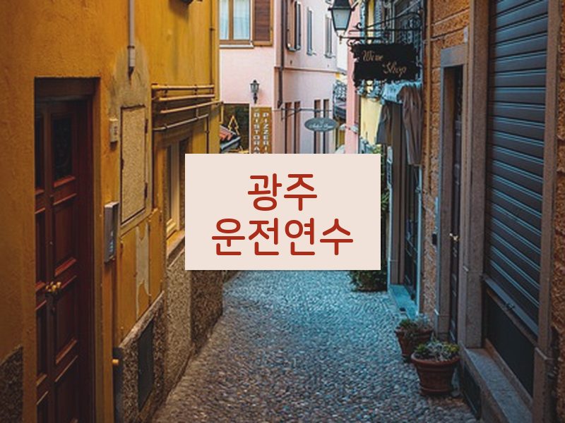 광주운전연수 후기