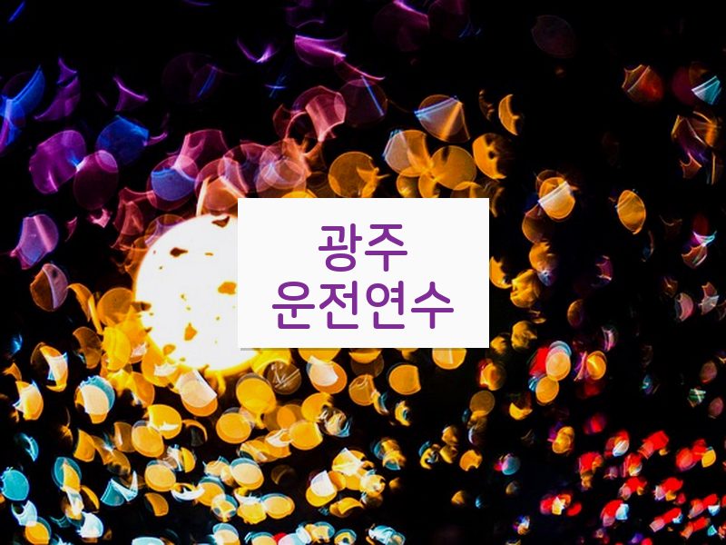 광주운전연수 후기