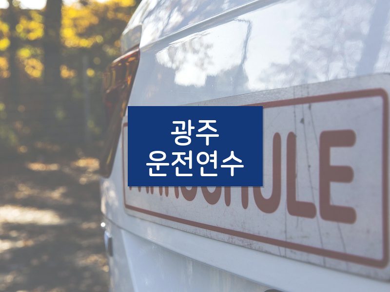광주운전연수 후기