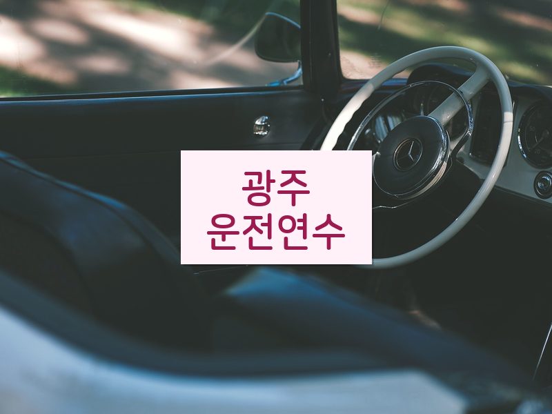 광주운전연수 후기