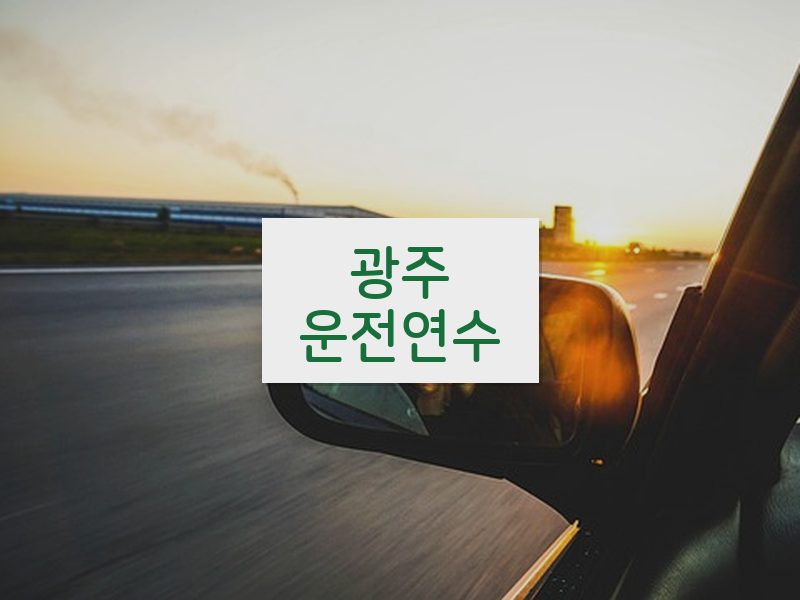 광주운전연수 후기