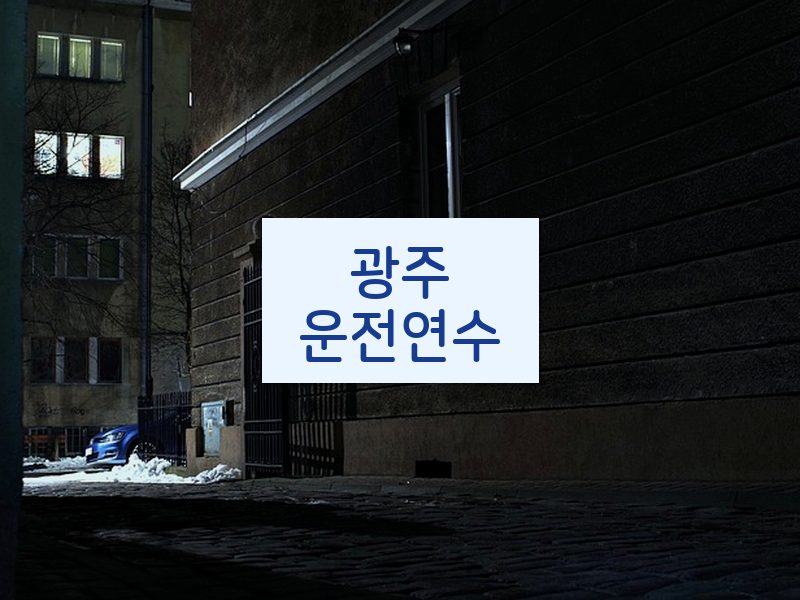 광주운전연수 후기