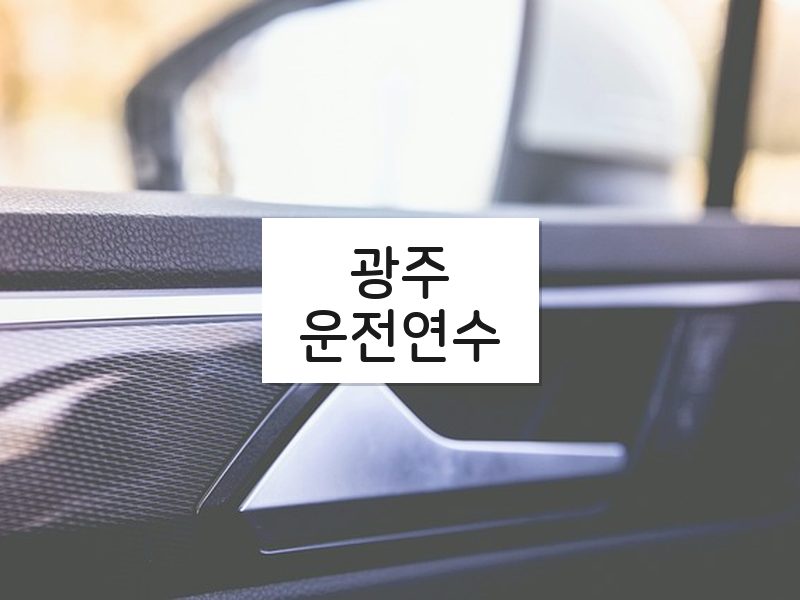 광주운전연수 후기