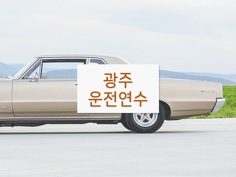 광주운전연수 후기