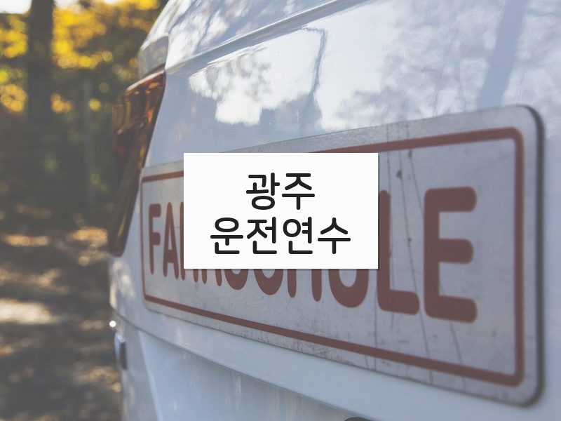 광주운전연수 후기