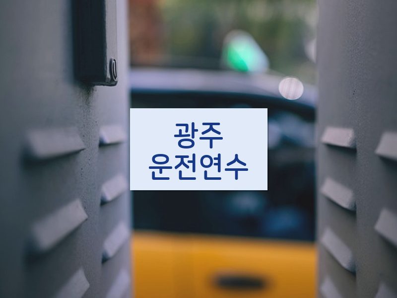 광주운전연수 후기