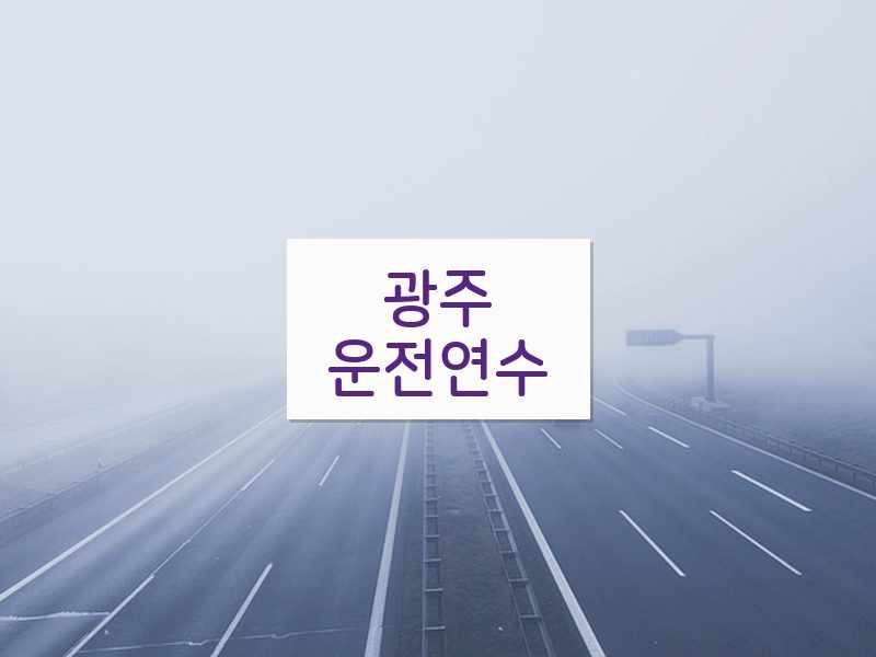 광주운전연수 후기