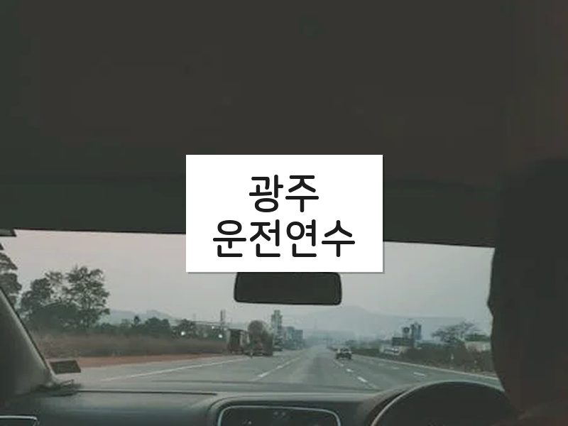 광주운전연수 후기