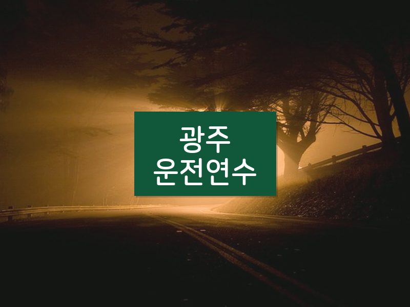 광주운전연수 후기