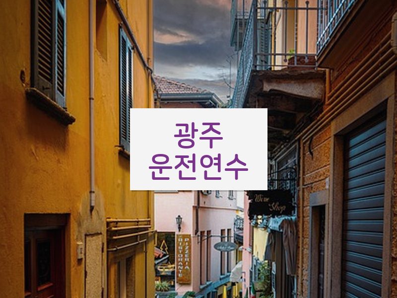 광주운전연수 후기