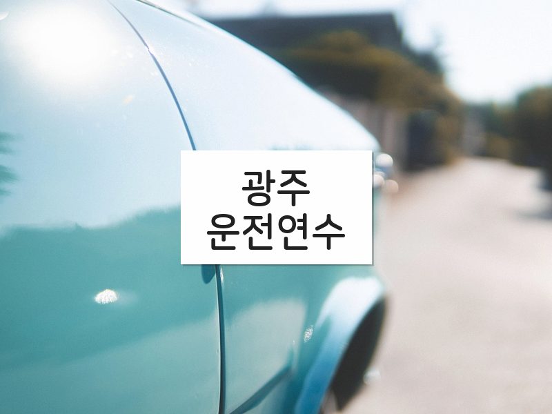 광주운전연수 후기