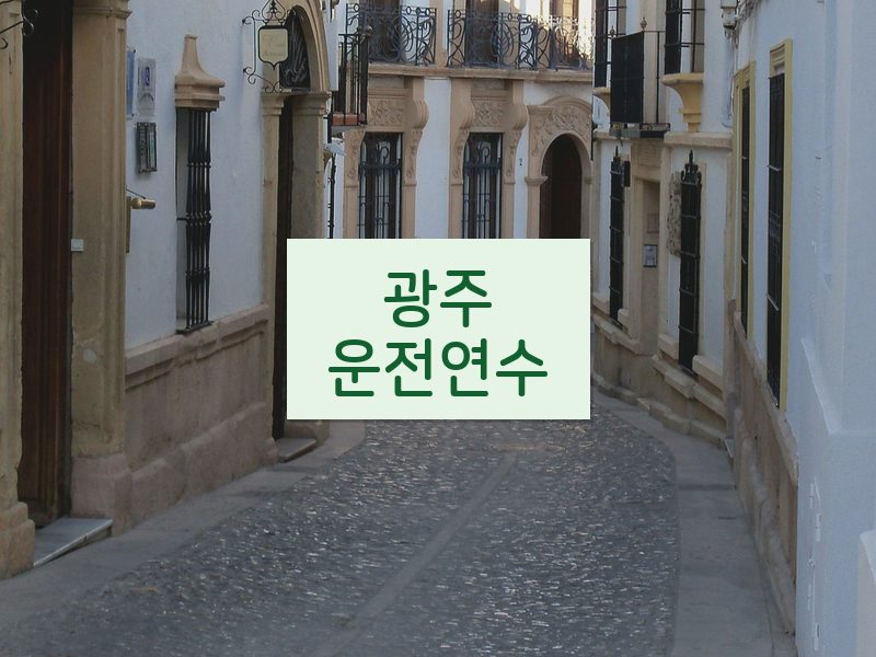 광주운전연수 후기