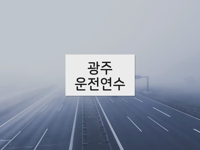 광주운전연수 후기