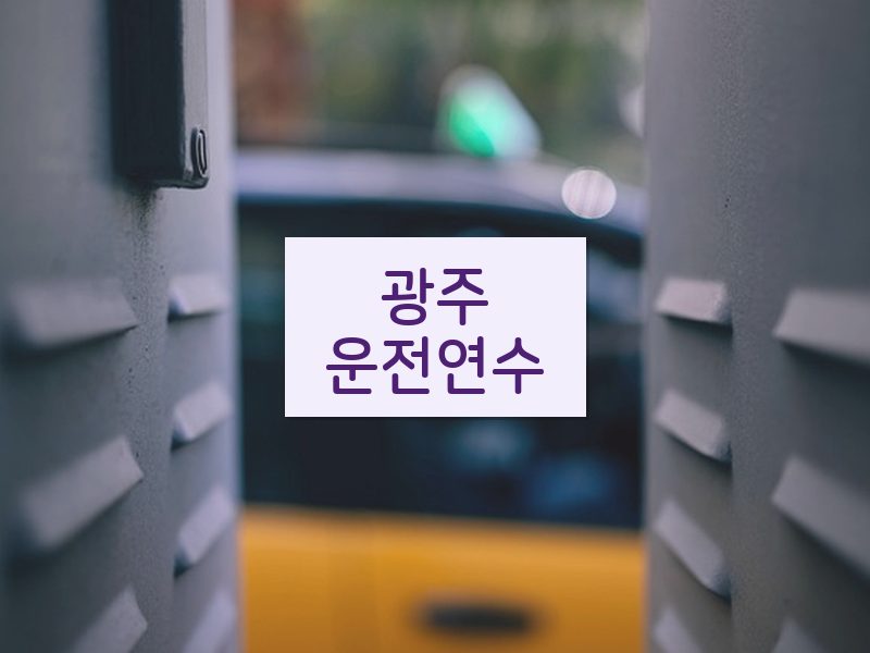 광주운전연수 후기